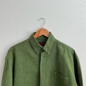 Twenty Mens Green Button Down Sz: L
